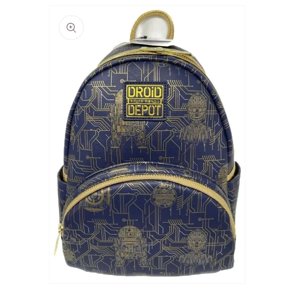 Disney Parks Star Wars Galaxy’s Edge Droid Depot Loungefly Backpack Purse New